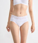 SLOGGI ROMANCE – Midi kalhotky z bavlny Supima® s krajkou Sloggi WHITE 38