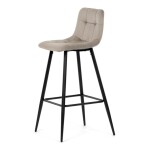 Barová židle, hnědá, látka,AUB-X7015 CAP2