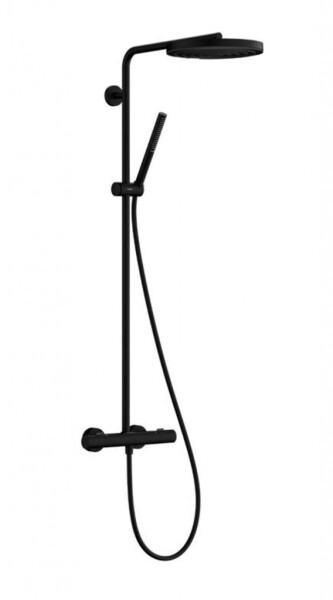 HANSGROHE - Pulsify S Puro Sprchový set s termostatem, průměr 26 cm, 1 proud, matná černá 24222670