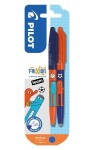 Gumovací roller FriXion Ball 07, Friends Ltd., R., BL, 2ks, modrá/oranžová, TEAM