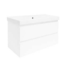 Koupelnová skříňka s umyvadlem SAT B-Way 99x50x45 cm bílá lesk BWAY2100WU1BI BWAY2100WU1BI