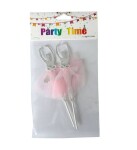 Dortisimo Zápich do dortu Baletky 2 stříbrné s růžovou sukní (2 ks)