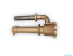 Vagnerpool Hugo Lahme průchod stěnou 1½“ int. pro hydromasážní trysku – hloubka 240 mm, napojení 1“ int. a ½“ int.