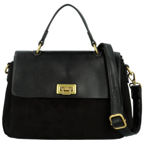 Módní dámská koženková kabelka do ruky Gabris, černá