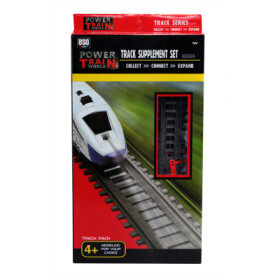 POWER TRAIN WORLD - Koleje C (1x rovná, dlouhá kolej, 4x rovná, krátká kolej, 1x zatáčka, 1x kolej s brzdou) - EPEE
