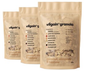 Vilgain Granola – 3× kokos, mandle a kešu 400 g