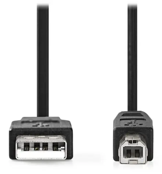 Nedis kabel USB-A - USB-B černý / Kabel USB / USB 2.0 / 5 m (CCGL60100BK50)
