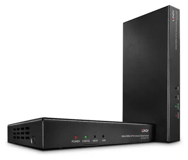 Lindy Fibre Optic HDMI 300-1000 m černá / HDMI extender / 4K 60Hz / kovové tělo (38174)