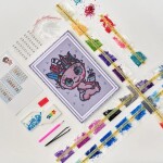 Antistresové omalovánky TSvetnoy TSvetnoy, LC043e, Diamond painting - diamantové malování, 20 x 30 cm, Malý Indián