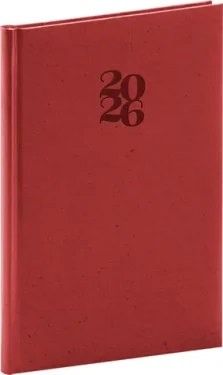 NOTIQUE Týdenní diář Essenza 2026, třešeň, 15 x 21 cm (PGD-TA5ES-6002)