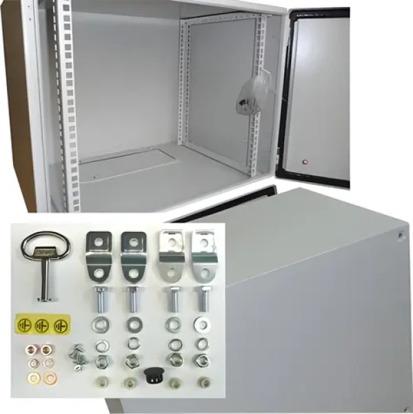 OCRACK Venkovní rozvaděč 9U IP55 / Rozvaděč / 19" / 9U-420mm / IP55 / Plechové dveře (9052)