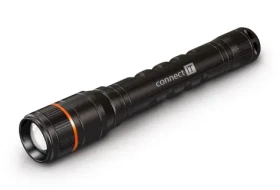 CONNECT IT GLEAM 300 černá / LED ruční svítilna / 3W / 300 lm / 2x AA / dosah 100 m / IP44 (CLI-9120-BK)
