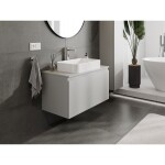 MEXEN/S - Orio koupelnová skříňka pod umyvadlo 90 cm s deskou, 1 šuplík, šedá mat 91A10-09047-1-BFC62