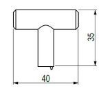 Tulip Nábytková knopka Hrazda chrom mat (402378)