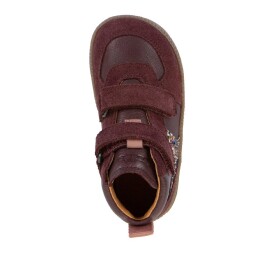Dívčí celoroční kožené kotníkové barefoot boty LOOP HIGH-TOPS DARK BORDEAUX Froddo G2110157-4 - 29