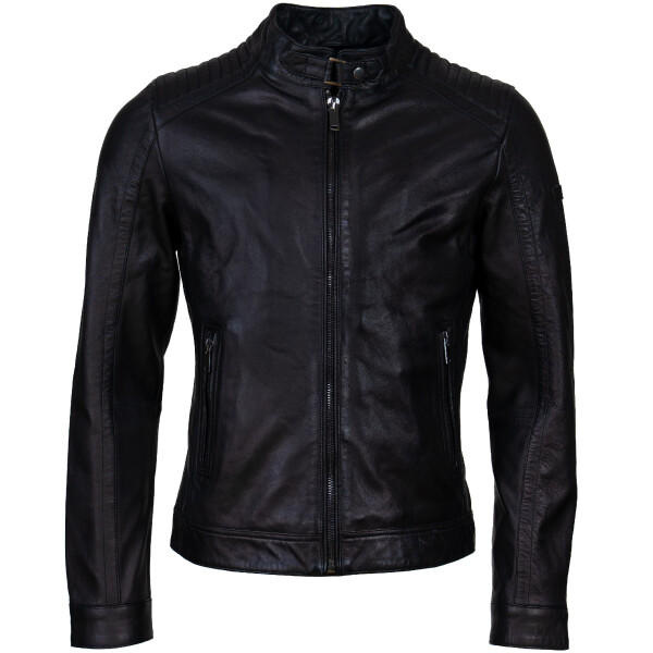 Pánská Kožená Bunda Cash Brixton Černá Velikost: 4XL