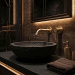 REA - Podomítková vanová baterie Venti Brush Gold REA-B9644