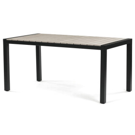 Zahradní stůl 160x90cm, hliník, polywood, černá, AZT-S1514 BK