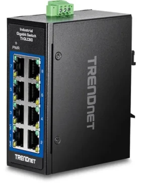 TRENDnet TI-GLC80 / Switch / 8-port / 10/100/1000 Mbps / DIN lišta / Unmanaged / IP30 (TI-GLC80)