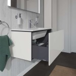 DURAVIT - L-Cube Umyvadlová skříňka Compact, 40x82x39 cm, 1 zásuvka, lesklá bílá LC615702222