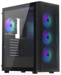 Endorfy skříň Ventum 400 ARGB černá / ATX / 4x120mm ARGB / 2xUSB 3.0 / USB-C / mesh panel / tvrzené sklo / bez zdroje (EY2A023)