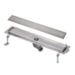 SANELA - Nerezové žlaby Sprchový žlab do prostoru, délka 115 cm, lesklá nerez SLKN 05B