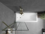 MEXEN/S - Next vanová zástěna FIX 70x150, černý dekor, zlato 895-070-000-00-77-50