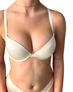 Dámská push-up podprsenka Emporio Armani EW000379 AF10891 šampáň
