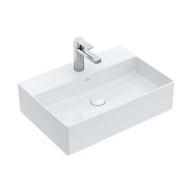 VILLEROY & BOCH - Memento 2.0 Umyvadlo na desku 50x42 cm, bez přepadu, otvor pro baterii, CeramicPlus, alpská bílá 4A0751R1