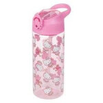 Tritanová láhev na pití s brčkem Hello Kitty Sweet Leopard
