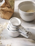 Garden Trading Smaltované odměrky White – set 4 ks, bílá barva, smalt