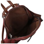 Trendy dámský koženkový kabelko-batůžek Lykos, vínový