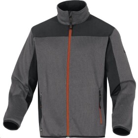 Deltaplus Bunda BEAVER pletená softshellová zip krytý lištou šedo-oranžová S - šedo-oranžová