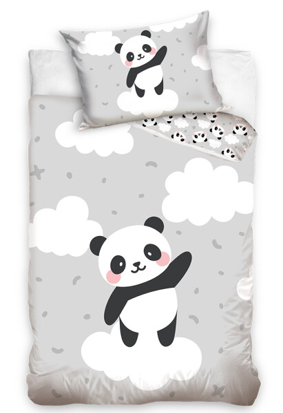 Povlečení do postýlky Panda na Obláčku