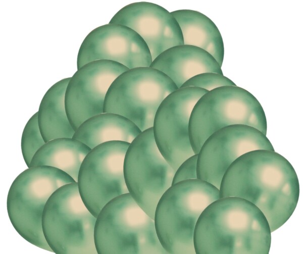 Lesklé balónky chromové zelené 50 ks - Balonky.cz Lesklé balónky chromové zelené 50 ks - Balonky.cz