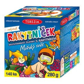 Terezia RAKYTNÍČEK multivitaminové želatinky s rakytníkem MOŘSKÝ SVĚT 140 želé bonbónů