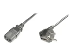 Digitus napájecí kabel CEE 7/7 90° - C13 pravoúhlý / Napájecí kabel / IEC C13 (AK-440100-050-S)