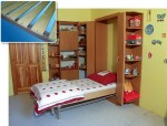 NábytekProNás Sklopná jednolůžková postel KOMPLET - typ (smrkové latě)