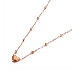 Ocelový náhrdelník Alejandra Gold - chirurgická ocel, srdce, Zlatá 40 cm + 5 cm (prodloužení)