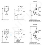 VILLEROY & BOCH - Subway Odsávací pisoár, bez poklopu, CeramicPlus, alpská bílá 751300R1