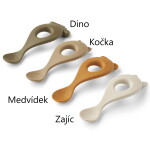 LIEWOOD Dětská lžička Liva Sandy Multi Mix Dino, béžová barva, plast