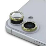 Guess Fixed Glliter Ochrana Čoček pro iPhone 16/16 Plus Gold (57983123487)