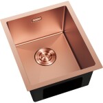 MEXEN - Trixo ocelový dřez 1-bowl 370 x 440 mm, měď 6412371000-65