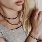 Inspirace 149 - Dámský set šperků – černý turmalín, smaragd