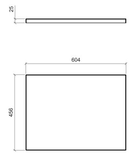 COMAD - Deska 60cm,CAPRI OAK 5907611647868