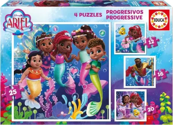 EDUCA Puzzle Disney Ariel 4v1