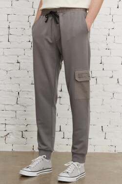 AC&Co Altınyıldız Classics Men's Gray Standard Fit Normal Cut Pocket Cotton Comfort Sweatpants