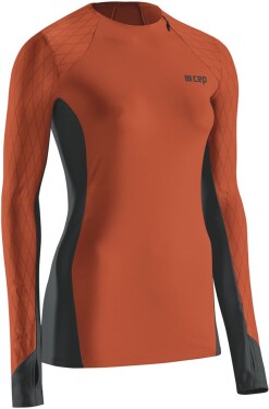 CEP Běžecké tričko COLD WEATHER dark orange black Velikost textilu: