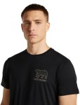 Pánské merino triko krátký rukáv ICEBREAKER Mens Merino 150 Tech Lite SS Tee Forest Footsc, Black velikost: M