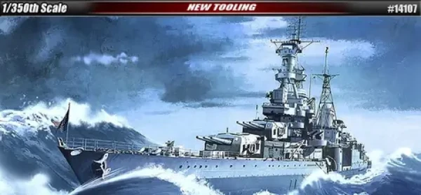 Academy Model Kit loď 14107 USS CA 35 INDIANAPOLIS 1:350